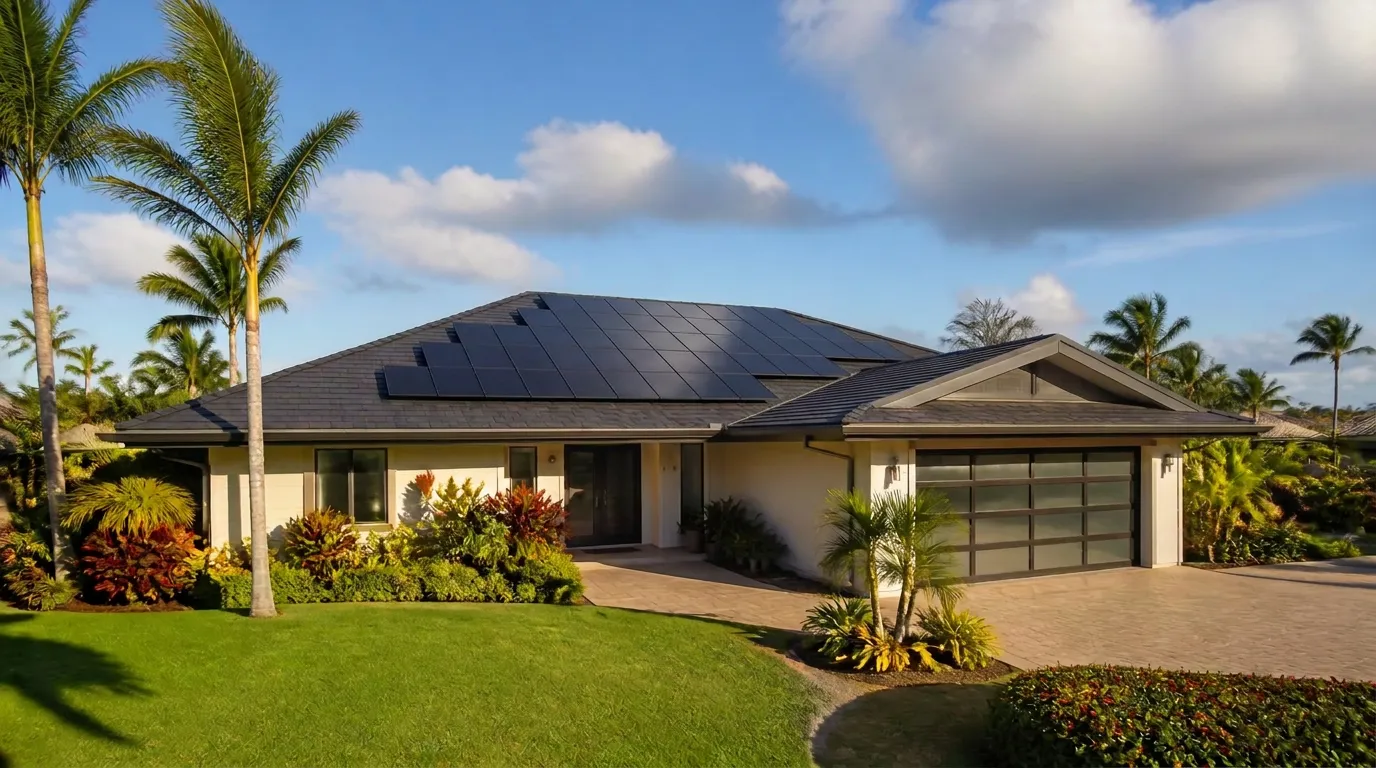 Solar installation by Independent Energy Hawaii on Oahu rooftop
